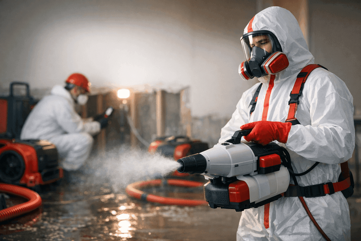 Sanitizing service by Super Best Water Damage